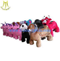 China Hansel family park  battery operated toy car plush ride on animals supplier