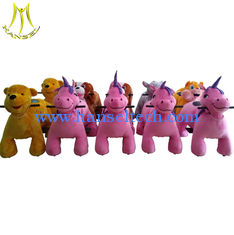 China Hansel amusement outdoor coin operated plush ride on animal battery toy car supplier