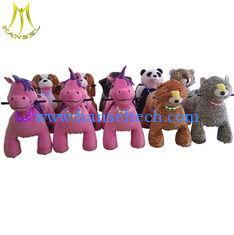 China Hansel amusement indoor games plush motorized riding animals for kids supplier