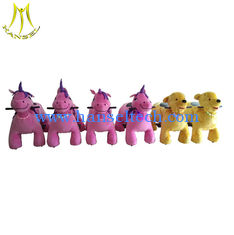 China Hansel hot-selling kids plush riding animals plush riding motorized animals supplier