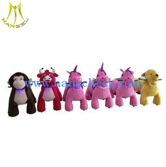 China Hansel  plush animals riding children electrical toy games mall rideable animal supplier