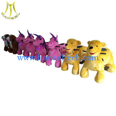 China Hansel wholesale battery operated kiddieride on plush electric animal cars supplier