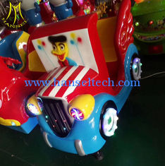 China Hansel Used fiber glass kiddie rides happy riding funny racing car supplier