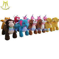 China Hansel hot-selling kids coin operated indoor plush riding motorized animals supplier
