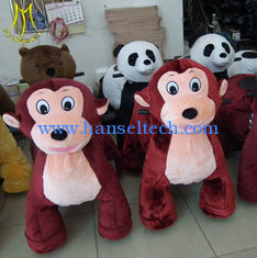 China Hansel   hot sale children plush battery operated zoo animal toys happy monkey ride in mall supplier