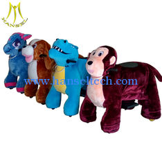 China Hansel   coin operated plush electric rideable animal kids ride on 4 wheel electric bike supplier