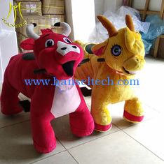 China Hansel   Guangzhou manufacturer cheap ride on animal toy plush animal fair ride supplier