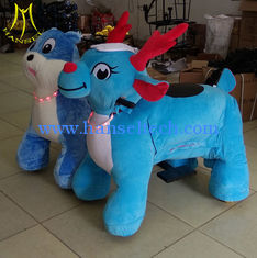 China Hansel  2018 shopping mall unicorn electronic ride on toy stuffed animals on wheels supplier