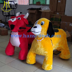 China Hansel shopping mall entertainment robot  zebra ride toy furry motorized animals for kids supplier