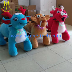 China Hansel commercial machine for kids animal electrc ride large plush ride toy on wheels supplier