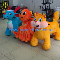 China Hansel children's electric car ride on toy plush animal rides electric animal scooter ride supplier