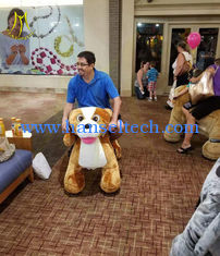 China Hansel  luna park equipment plush animal electronic dog toy rides for sale supplier
