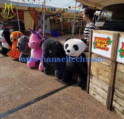 China Hansel electric games kids plush stuffed electric battery operated ride animals supplier