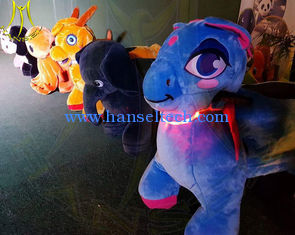 China Hansel amusement park motorized plush animal plush unicorn electric scooter supplier
