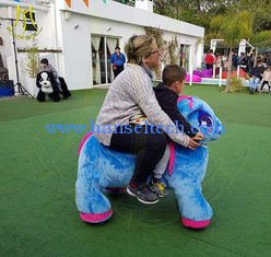 China Hansel children electric plush battery operated zoo animal toy rides for sale supplier