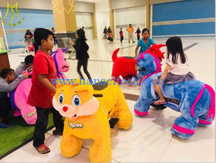 China Hansel outdoor amusement park for sales kids plush toys stuffed animals on wheels supplier