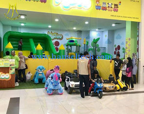 China Hansel  wholesale coin operated animal electric car kids plush rocking horse supplier