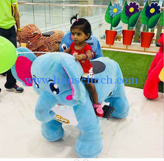 China Hansel  indoor kids coin operated animal joy ride shopping mall adult plush animal riding supplier
