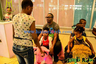 China Hansel popular plush stuffed animal bike ride electric ride on toy unicorn in mall supplier