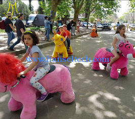 China Hansel amusement park kids indoor rides electric mountable animals supplier