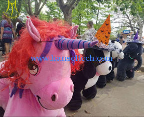China Hansel children electric plush battery operated zoo animal ride for sale supplier