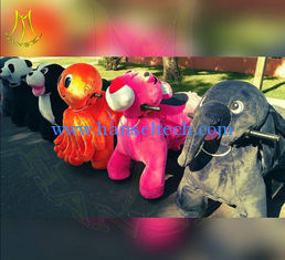 China Hansel hot selling kids ride on stuffed electronic walking animal toy car supplier