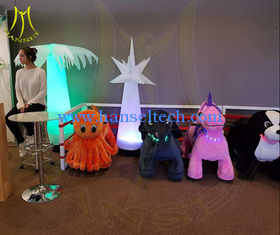 China Hansel hot selling kids indoor playground plush animal electric ride supplier