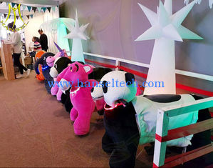 China Hansel children fun birthday party games plush toy kid rides on animals supplier