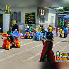 China Hansel kids motorized plush animales mountables riding dinosaur toys for shopping mall supplier