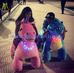 China Hansel shopping mall electric mountable plush motorized animal for kids supplier