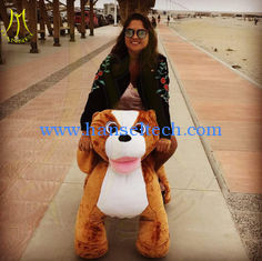 China Hansel battery operated kids ride on toy plush animal electric scooter supplier