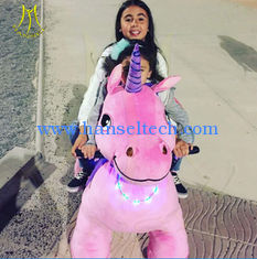 China Hansel hot kids plush stuffed electric battery operated ride on animals supplier