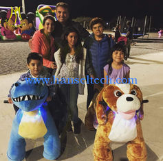 China Hansel children stuffed walking battery operated ride on electric animal supplier