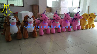 China Hansel hot selling kids walking battery operated ride on unicorn for mall supplier
