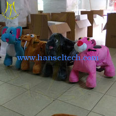 China Hansel hot selling children electric plush battery operated zoo animal rides supplier