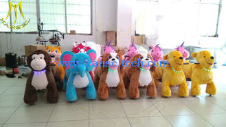 China Hansel  Guangzhou animal dinosaur ride large plush toy ride toy on wheels supplier