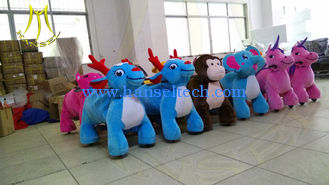 China Hansel hot children amusement ride on plush motorized animal scooter supplier