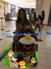 China Hansel high quality children chrsitmas coin moving motorized plush riding animals supplier