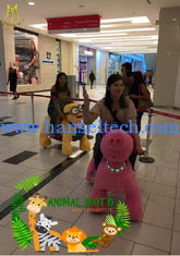 China Hansel electronic kids ride on  plush animal battery operated stuffed pink pig supplier