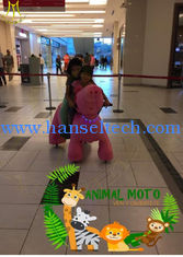 China Hansel  zoo park animal walking plush battery motorized plush animal for amusement park supplier