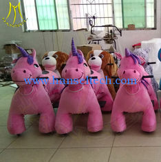 China Hansel amusement park hot selling kids electric ride on plush animals supplier