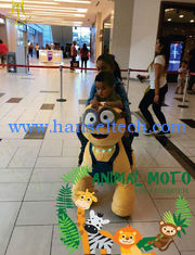 China Hansel  2018 commercial plush toys stuffed animals on wheels plush animal electric scooter supplier