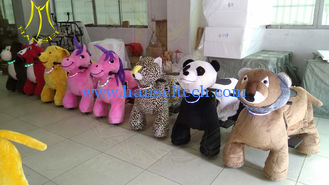 China Hansel  2018 new design animal electric ride large plush ride toy with coin for sales supplier