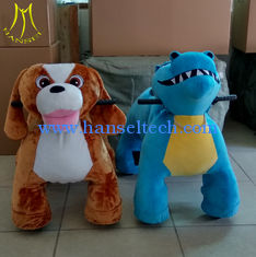 China Hansel plush stuffed animals plush wheel ride on cow toy kid ride on toy supplier