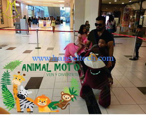 China Hansel  wholesale coin operated plush electric ride electric mountable plush motorized animal for shopping mall supplier