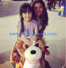 China Hansel amusement park electronic children ride on walking plush animals supplier