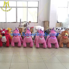 China Hansel amusement park electric children plush battery operated zoo animal rides supplier
