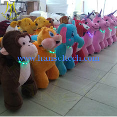 China Hansel amusement park children play game coin operated plush animal rides supplier