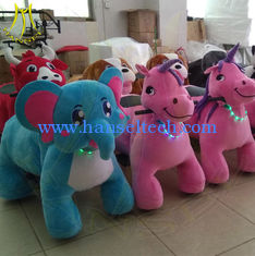 China Hansel hot selling entertainment walking electric plush stuffed animals ride supplier
