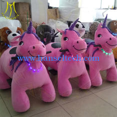 China Hansel coin operated electric plush outdoor ride walking animals supplier